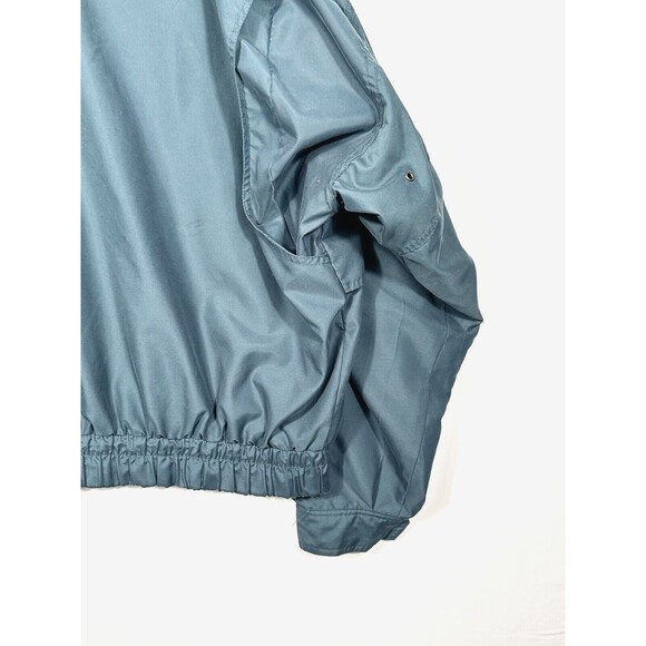 Vtg 90s MV Sport American Road Line Windbreaker Jacket Men Large Green Hooded - Picture 12 of 13